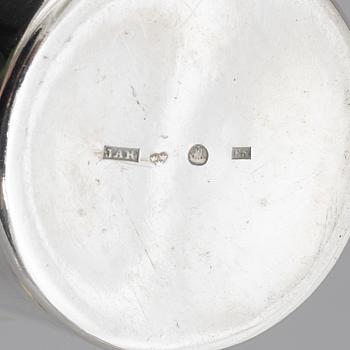 Three Swedish parcel-gilt silver beakers, 19th Century.