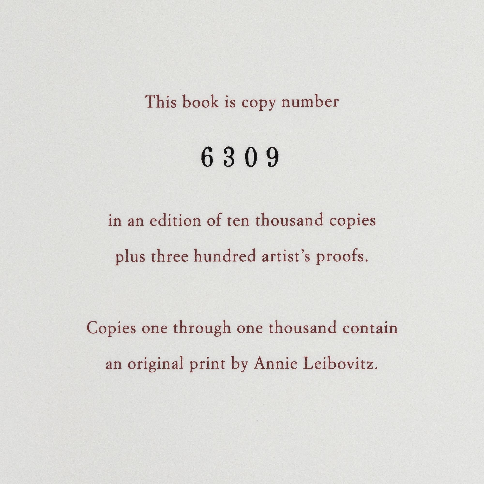 Annie Leibovitz, Taschen Sumo, The Collector's Edition.