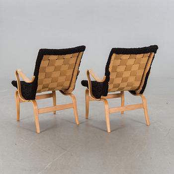 BRUNO MATHSSON, fåtöljer ett par, "Eva", för Dux, 1900-talets andra hälft.