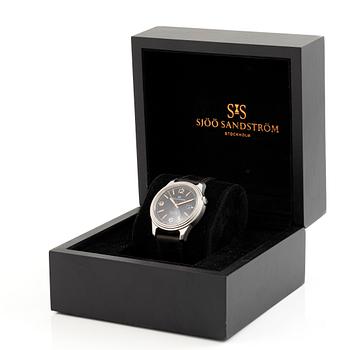 Sjöö Sandström, Royal Steel Classic II, wristwatch, 41 mm.
