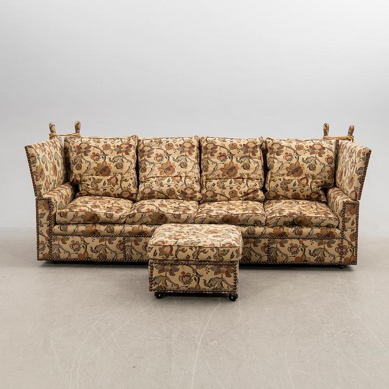 Sofa with stool, England, second half of the 20th century.