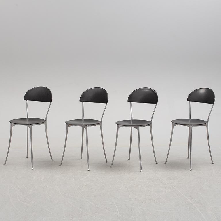 A set of four 'Tonietta' chairs by Enzo Mari, Zanotta, Italy, late 19th century.
