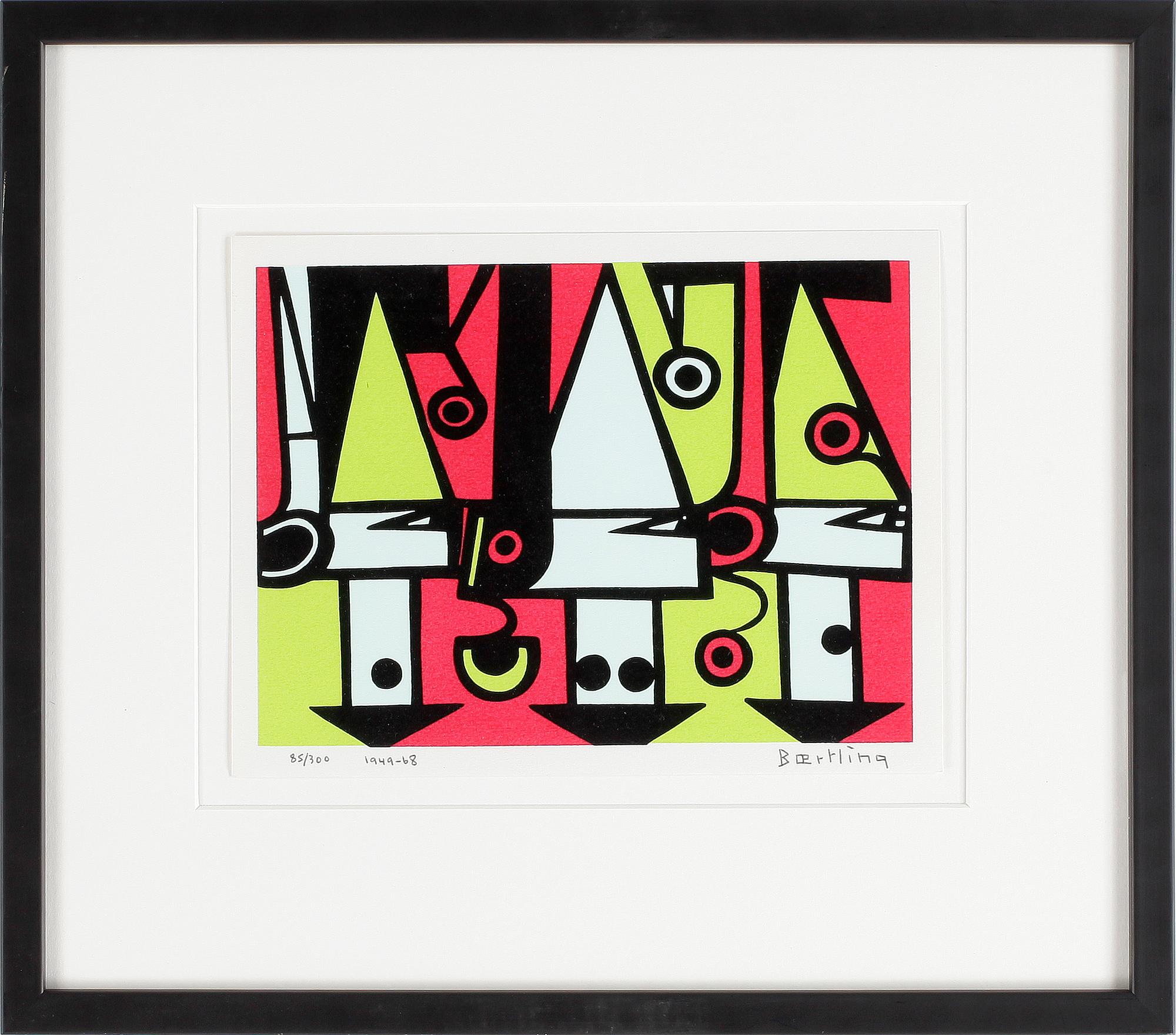 OLLE BAERTLING, färgserigrafi, signerad och daterad 1949 - 68, numrerad 85/300.
