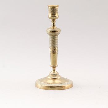 LJUSSTAKE, brons, empire, tidigt 1800-tal.
