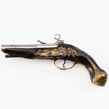 A Spanish miquelet flintlock pistol, late 18th/early 19th Century..