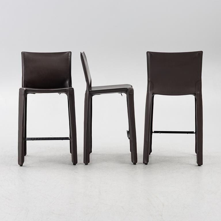 Mario Bellini, Three "410 CAB" bar stools, Cassina, Italy, 21st century.