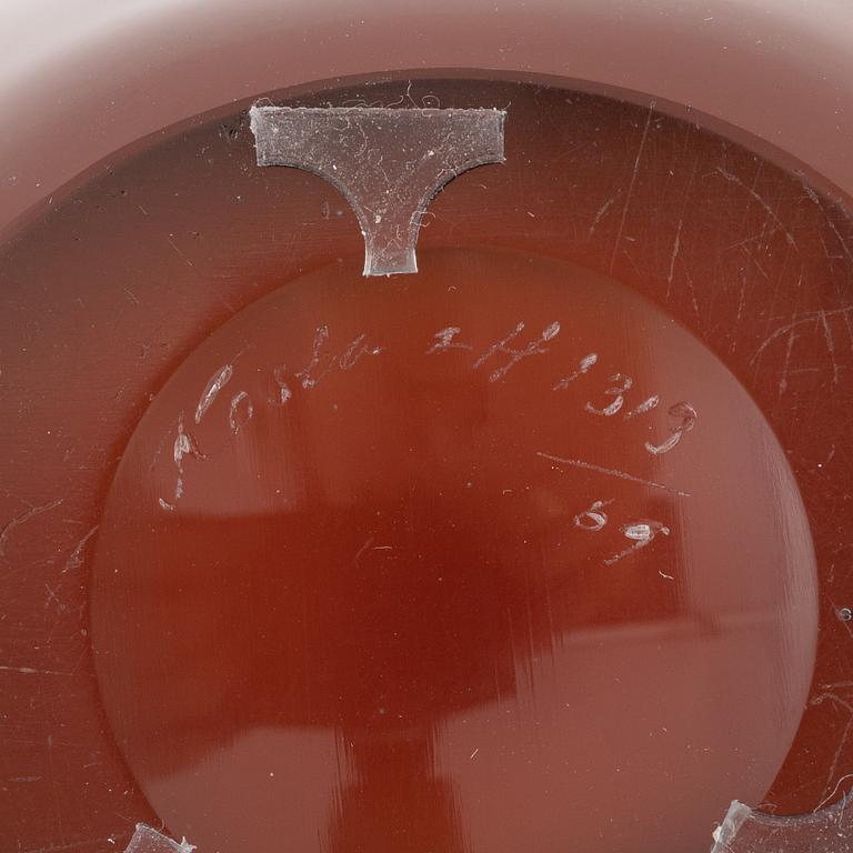 Vicke Lindstrand, vaser, 4 st, glas, sommerso teknik, Kosta.