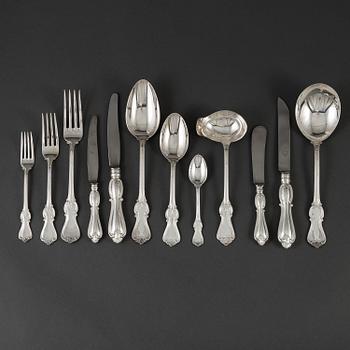 GAB, an 85-piece silver flatware service, Stockholm, 1965-70.