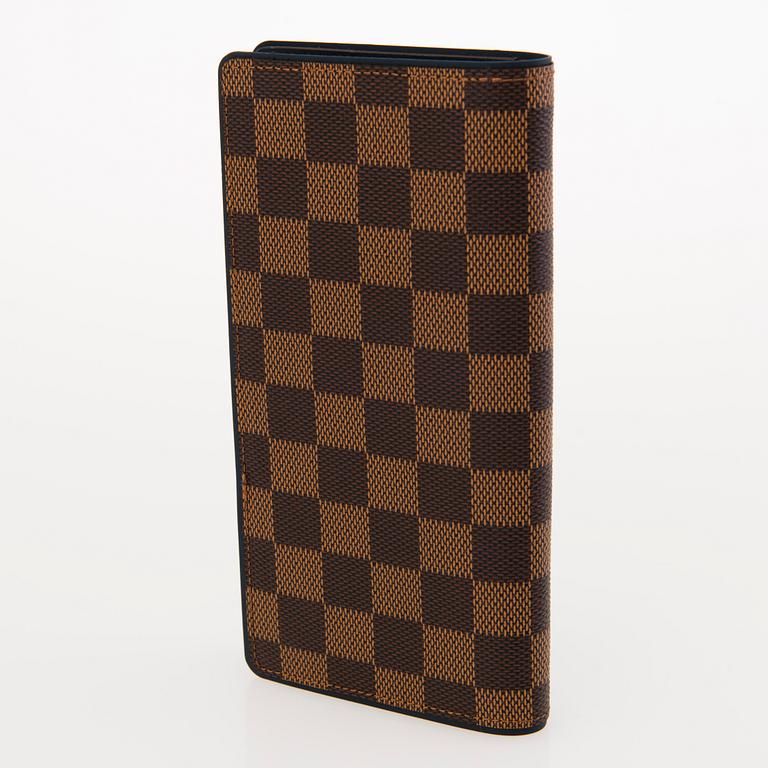 LOUIS VUITTON Damier Ebene Brazza Wallet.