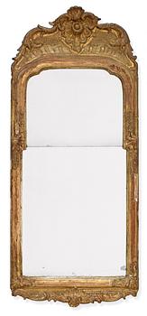 188. A Swedish Rococo mirror.