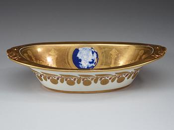 An Empire bowl, unmarked, presumably French, first half of 19th Century.