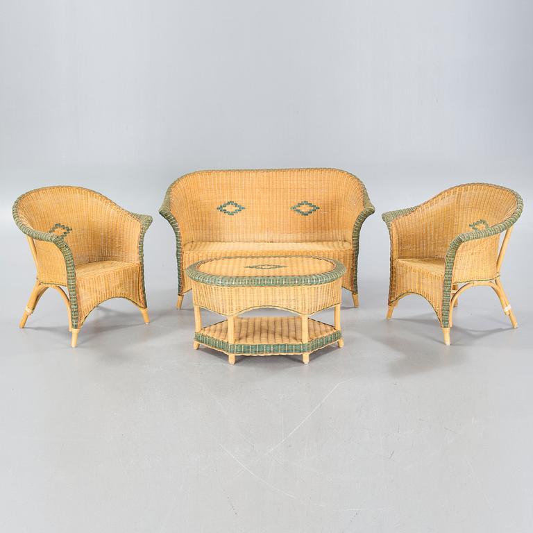 A set of rattan furniture from Bruka, Stockholm, second half of the 20th century.