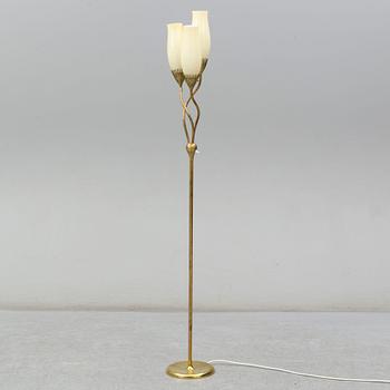 MAURI ALMARI, A mid 20th Century brass standard light from Idman, Finland.