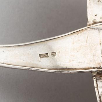 Two swedish silver soup ladles, including Nils Tornberg, Linköping 1801.