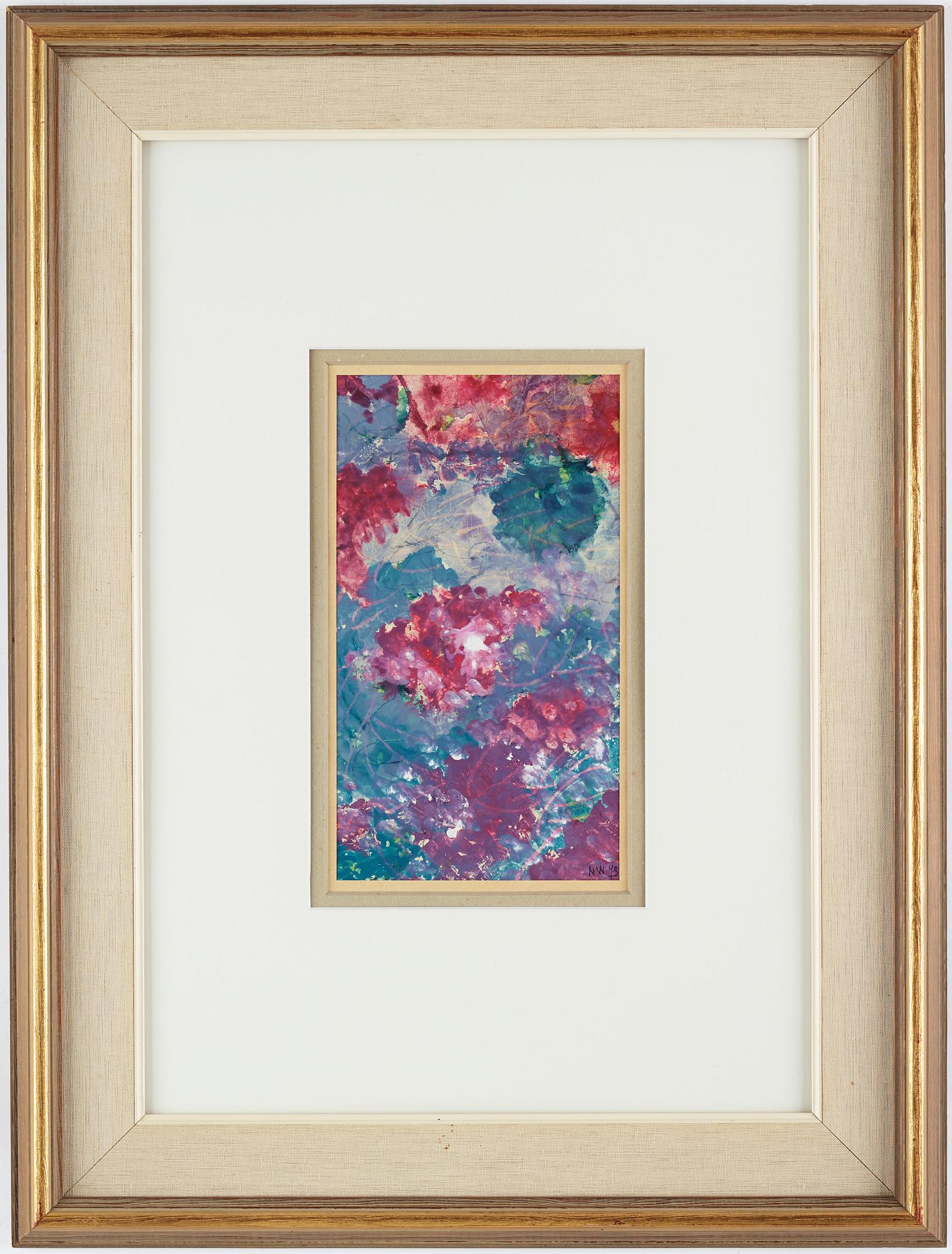 NELL WALDEN, gouache på papper, signerad och daterad -73.