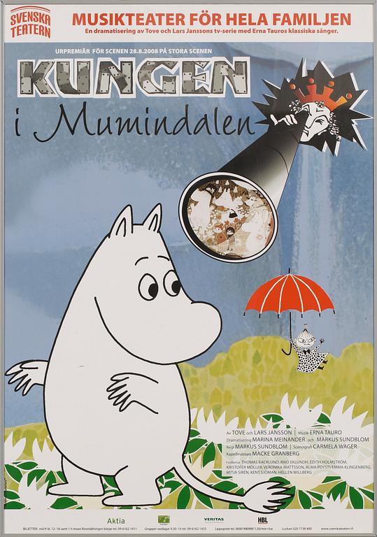 AFFISCH, "Kungen i Mumindalen", 2008.