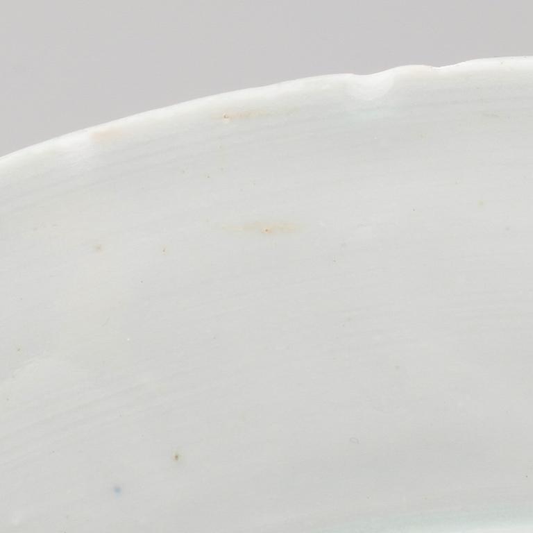 TALLRIKAR, 1 par, porslin, Kina, Qianlong 1736-1795.