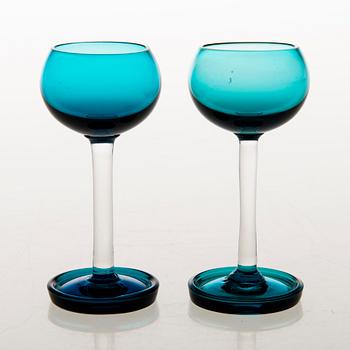 NANNY STILL, Nine 1960s 'Harlekiini' glass objects for Riihimäen Lasi, Finland 1958-1968.