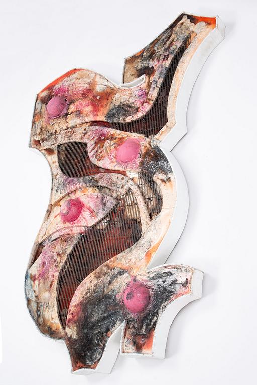 David Douard, executed in 2014. Mixed media, metal, wood, plaster, textile and ink.
