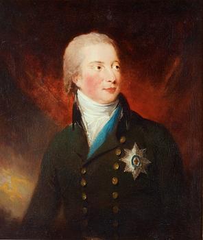 337. Carl Fredrik von Breda, "Hertig William Fredrik av Gloucester" (1776-1834) klädd i uniform, vit halsduk samt Strumpebandsordern – bröstbild.