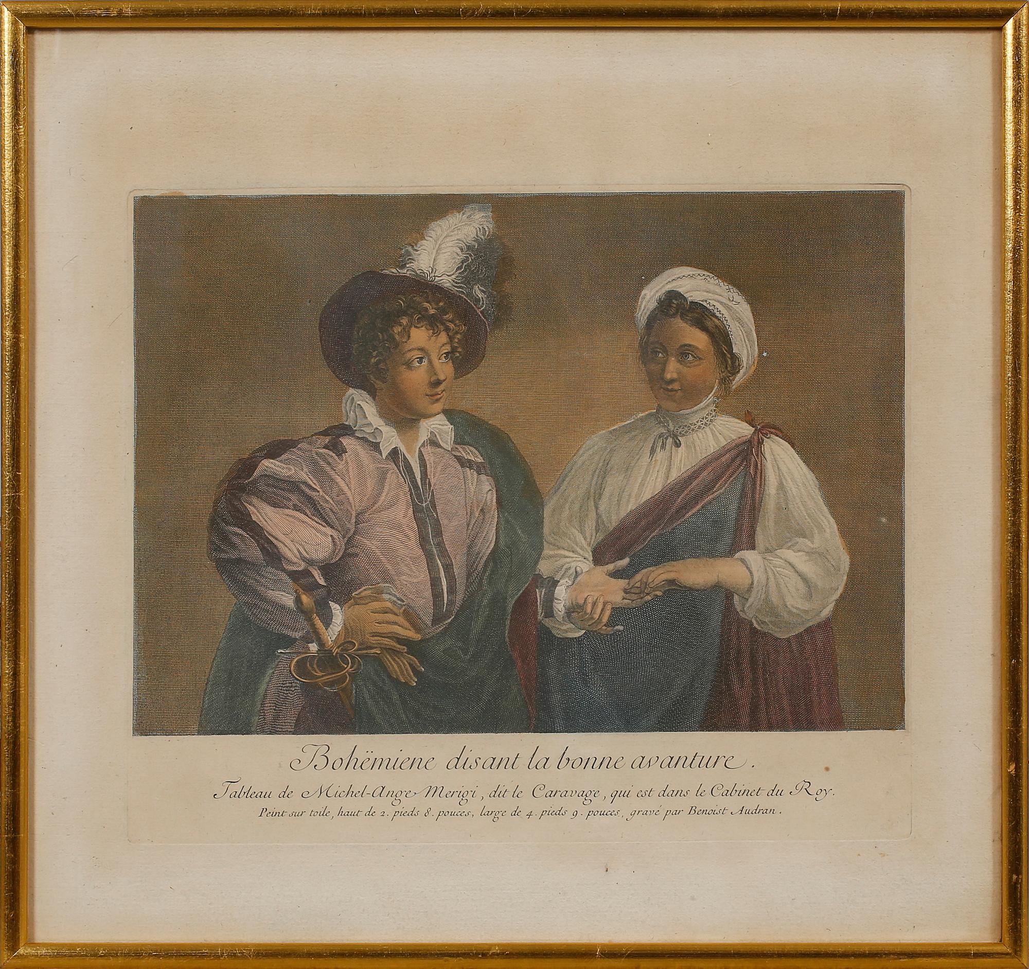 BENOIT AUDRAN, efter, kopparstick, 1800-tal.