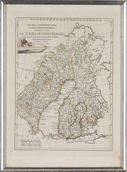 Three maps by Vincenzo Pazzini Carli, Siena, Italy, late 18th century.