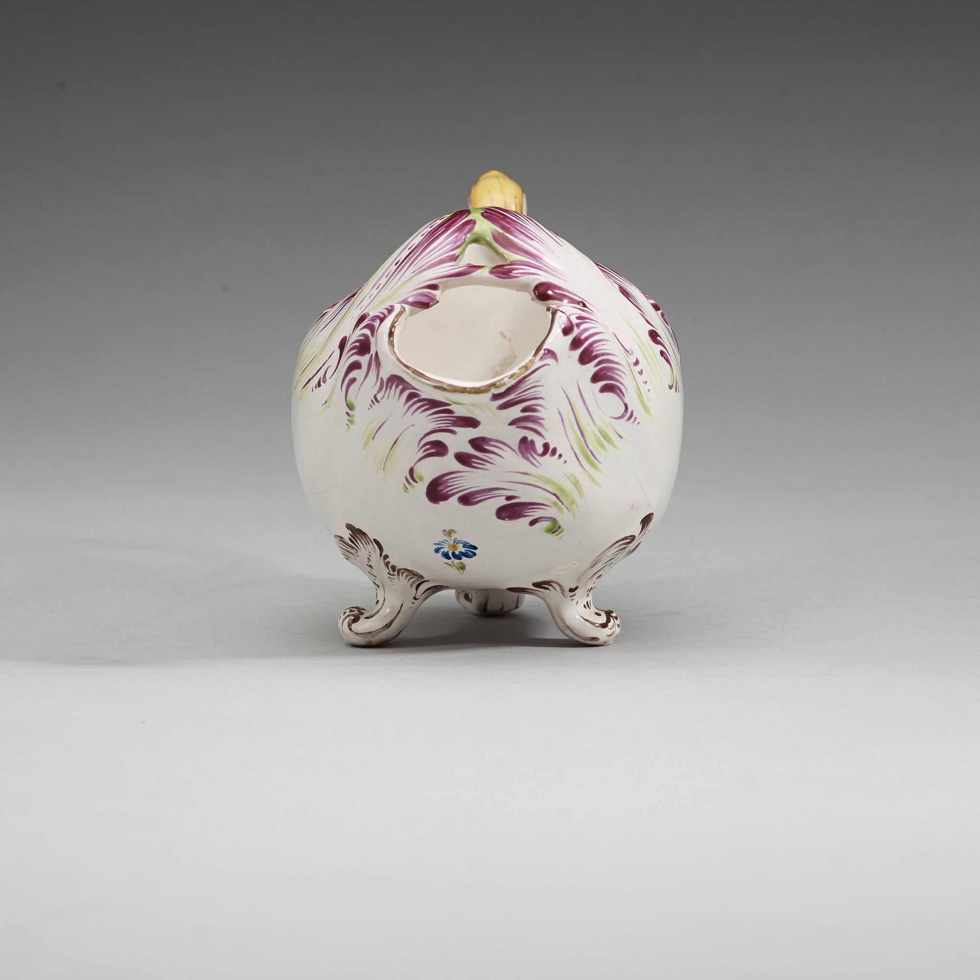A Swedish sauce boat, Marieberg, dated (17)74.