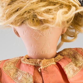 A bisque head doll 117A by Kämmer & Reinhardt, Germany, ca 1911.