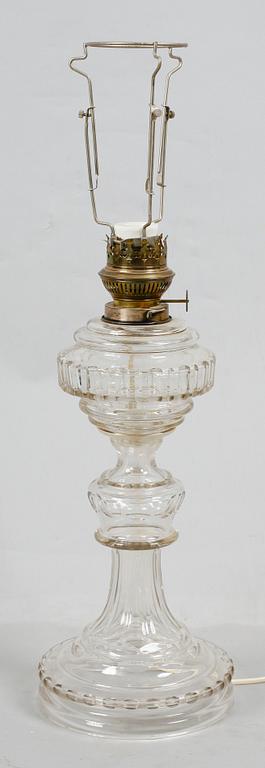 BORDSLAMPA, glas, 1900-talets första hälft.