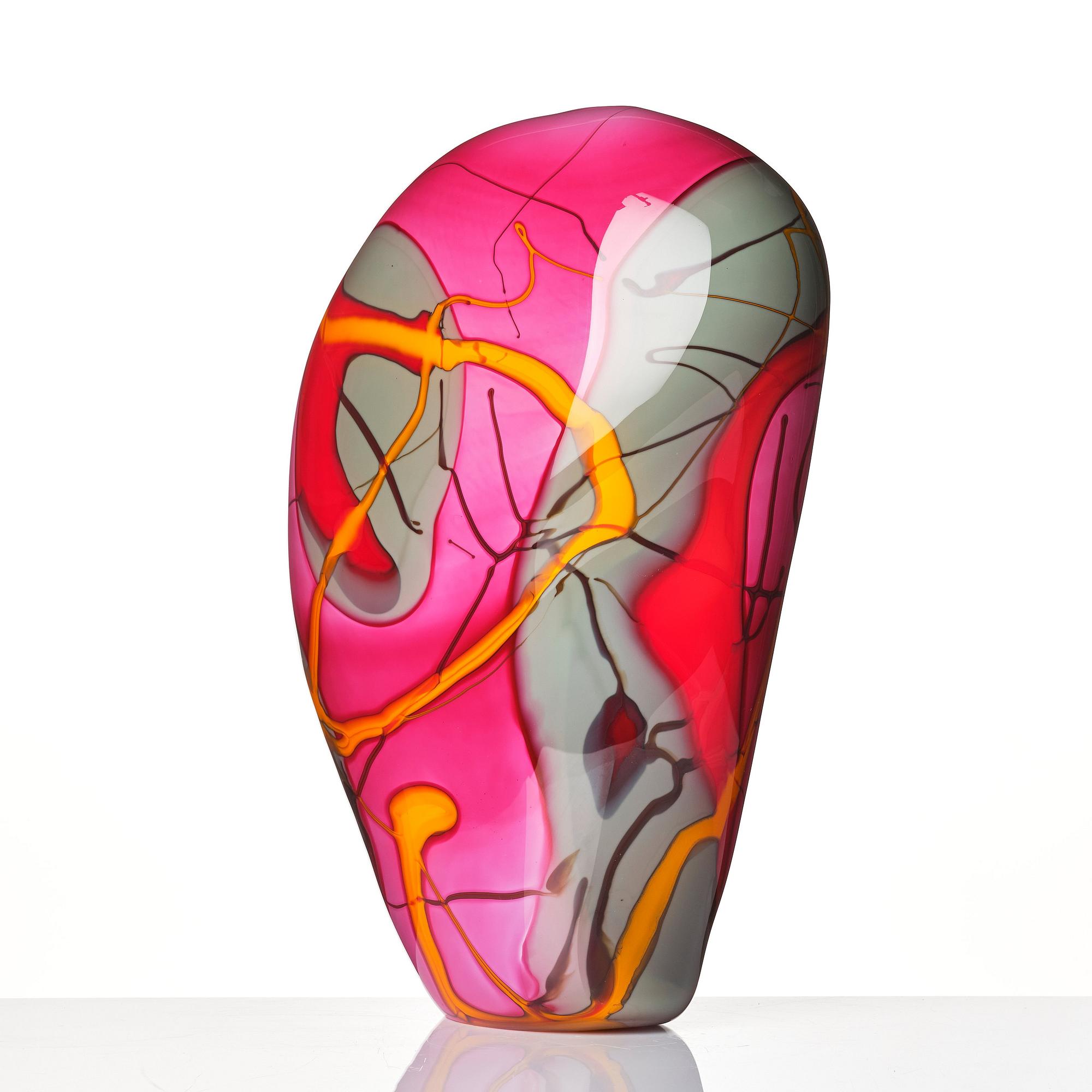 Peter Hermansson, "Pollock", a glass vase, Örsjö, Sweden 2013.