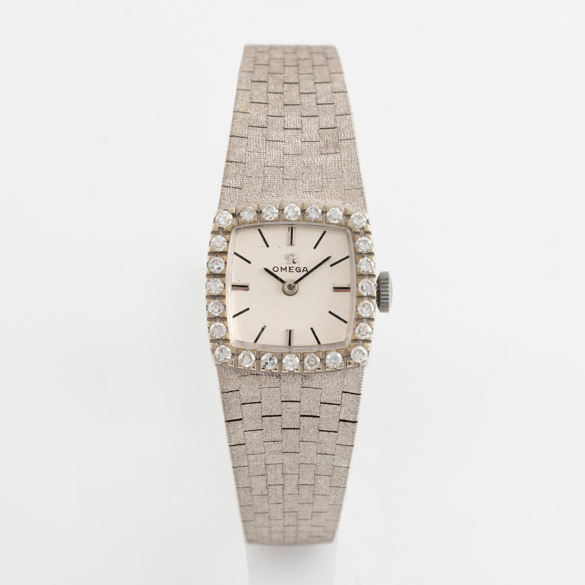 Wristwatch, 18K white gold, 18,5 mm.