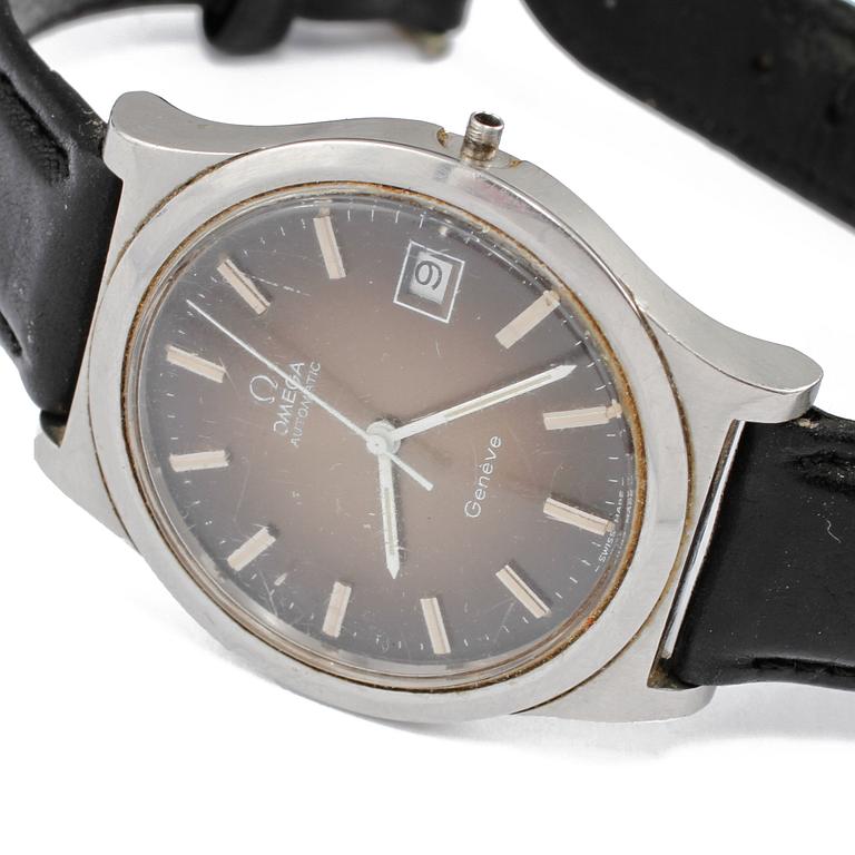 HERRARMBANDSUR, stål, Omega Geneve, 1900-talets senare del.