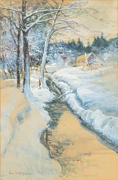 Anna Gardell-Ericson, Winter Landscape with River.