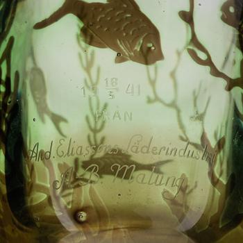 Edward Hald, vas, glas, fiskgraal, Orrefors.