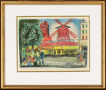 Maurice Blanchard · MAURICE BLANCHARD, blandteknik, signerad och daterad 53.