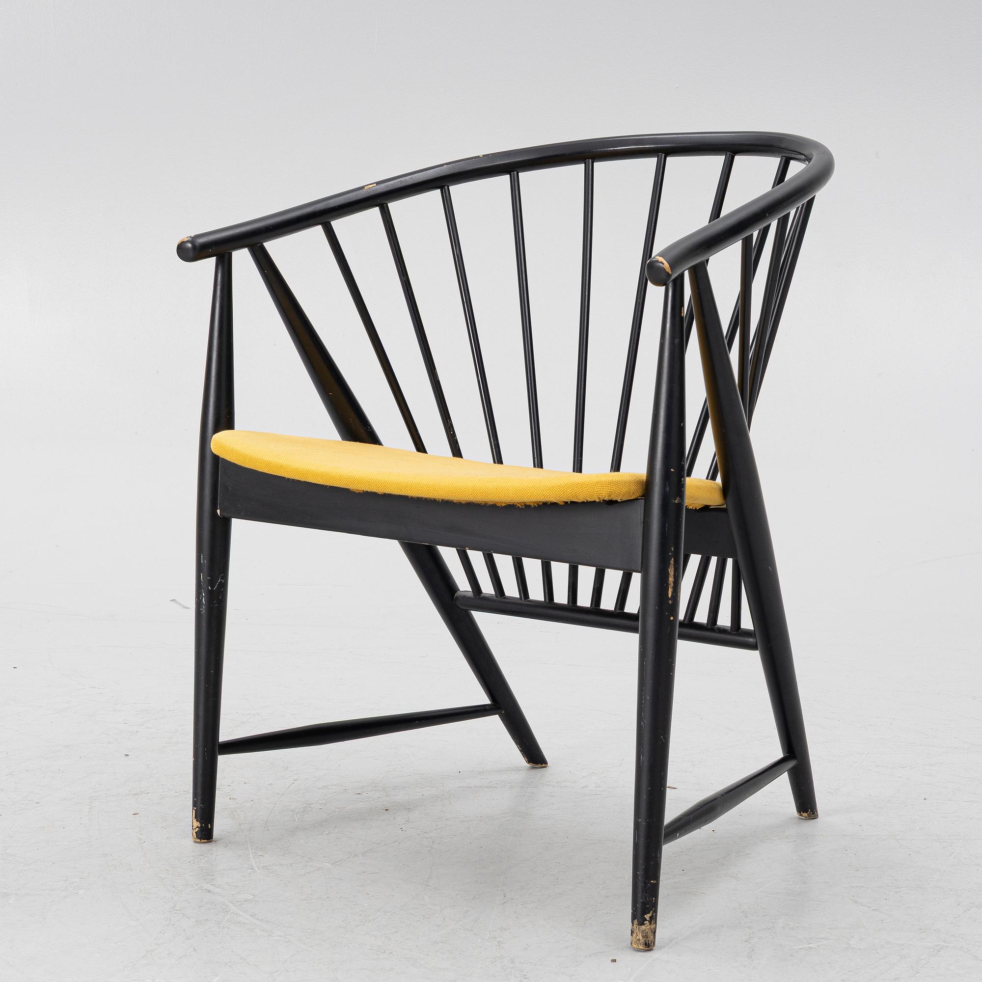 Sonna Rosén, armchair/"Solfjädern" 1950s/60s AB Nässjö Stolfabrik.