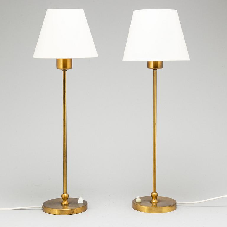 JOSEF FRANK, a pair pair of brass table lamps, Svenskt Tenn, model 2569.