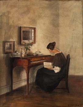 176. Carl Holsoe, Vid klavikordet.