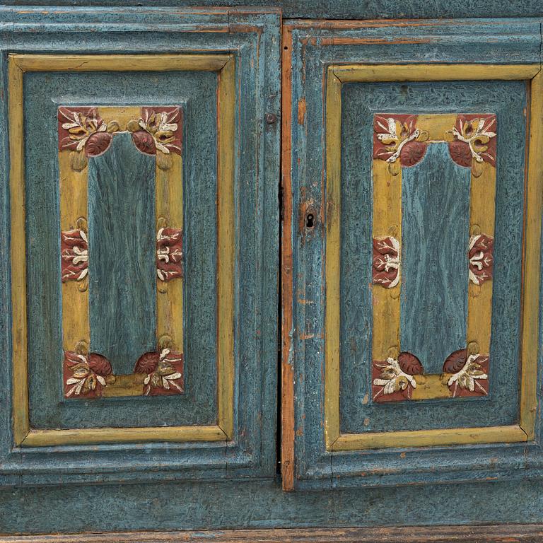 A painted late Baroque cabinet, 18th century.