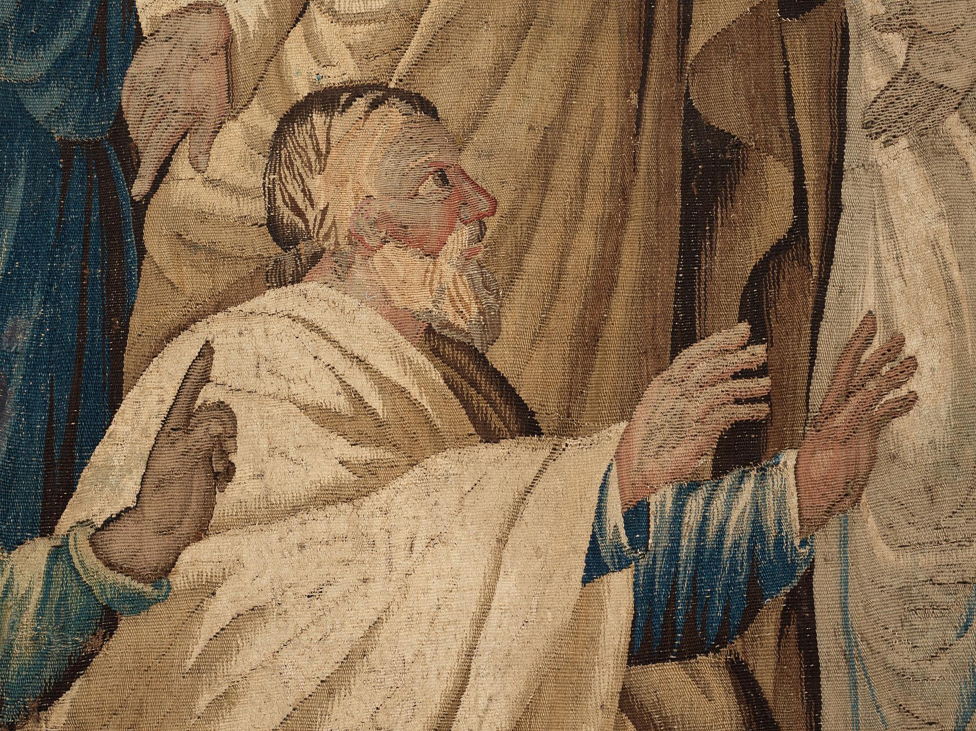 Vävd tapet, "Drottningen av Saba", gobelängteknik, ca 224-229 x 289-291, Flandern 1600-tal.