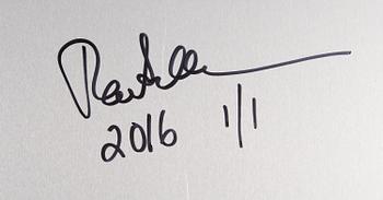 Paola Suhonen, färgtryck på aluminium, a tergo signerad och daterad 2016, numrerad 1/1.