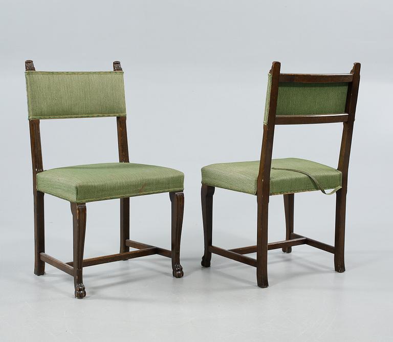 STOLAR, 12 st, barockstil, 1900-talets första hälft.