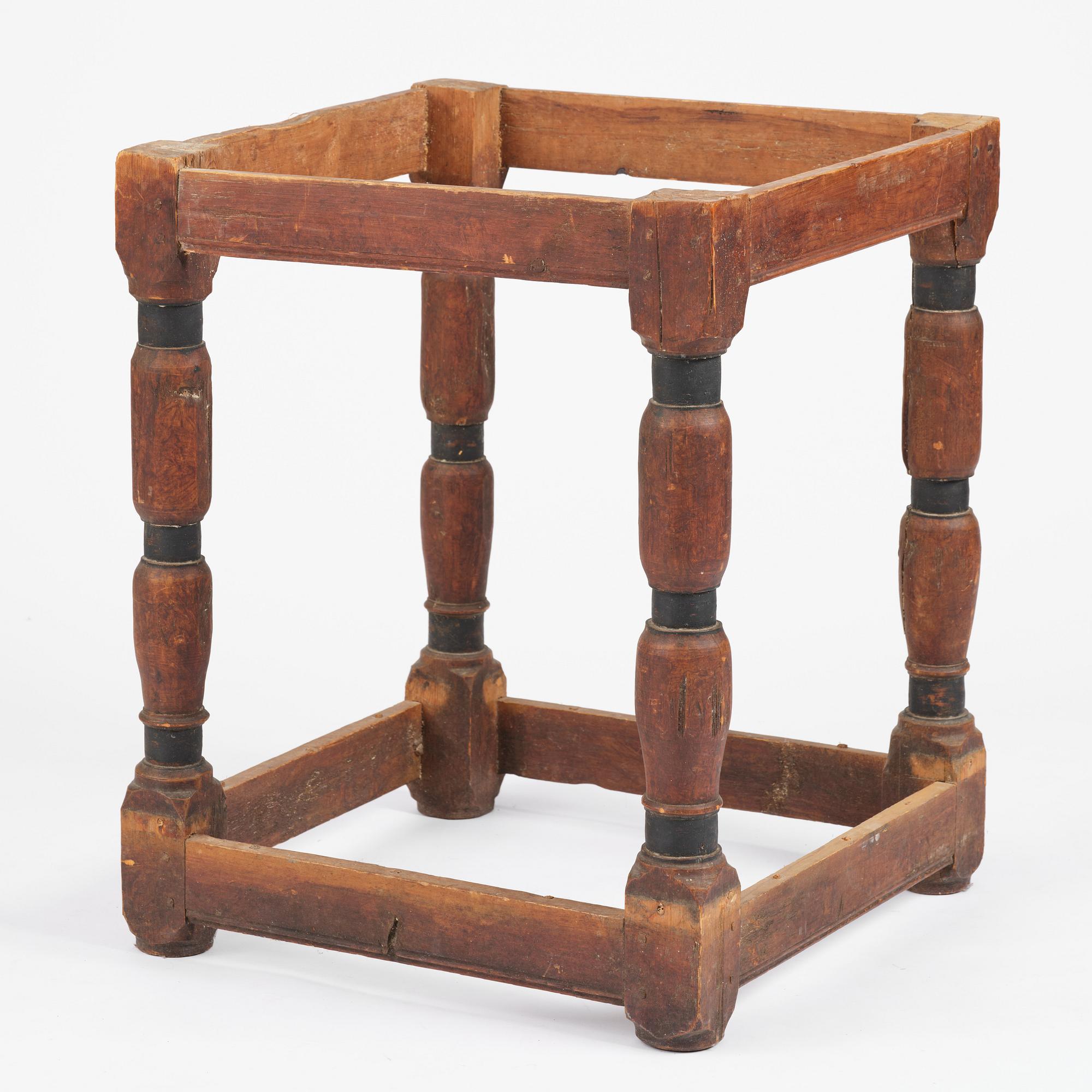 A Swedish baroque table base, circa 1700.