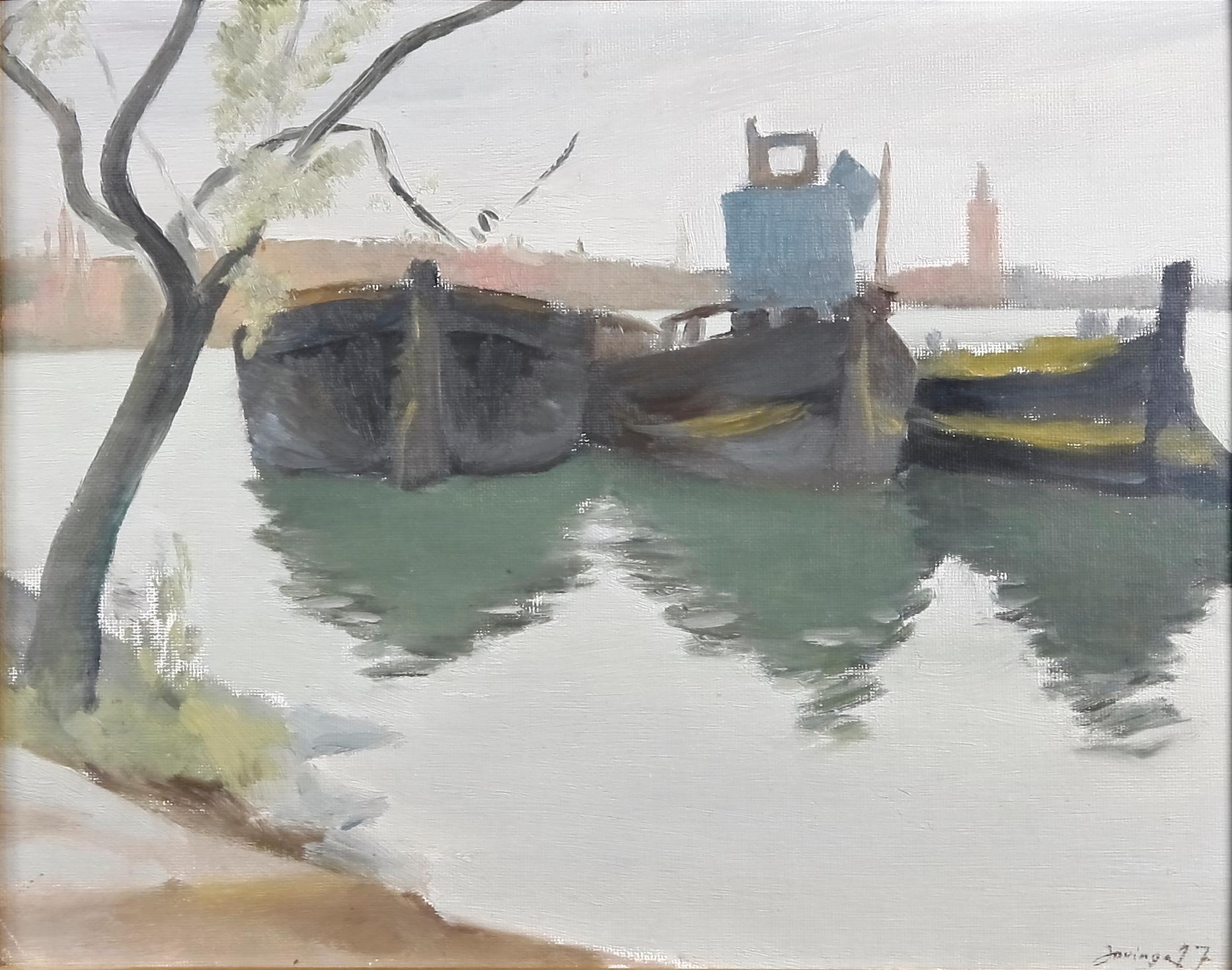 JOVINGE, TORSTEN. Olja på pannå, sign o dat -27.