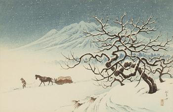 Henmi Takashi, "Apple Tree in Snow at Towada Park".