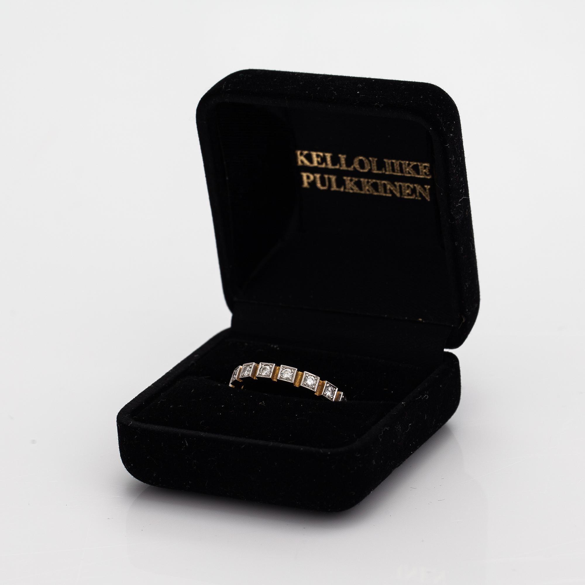 Björn Weckström, Sormus "Timanttikihla", 18K kultaa ja timantteja n. 0.36 ct yht. Lapponia 1975.