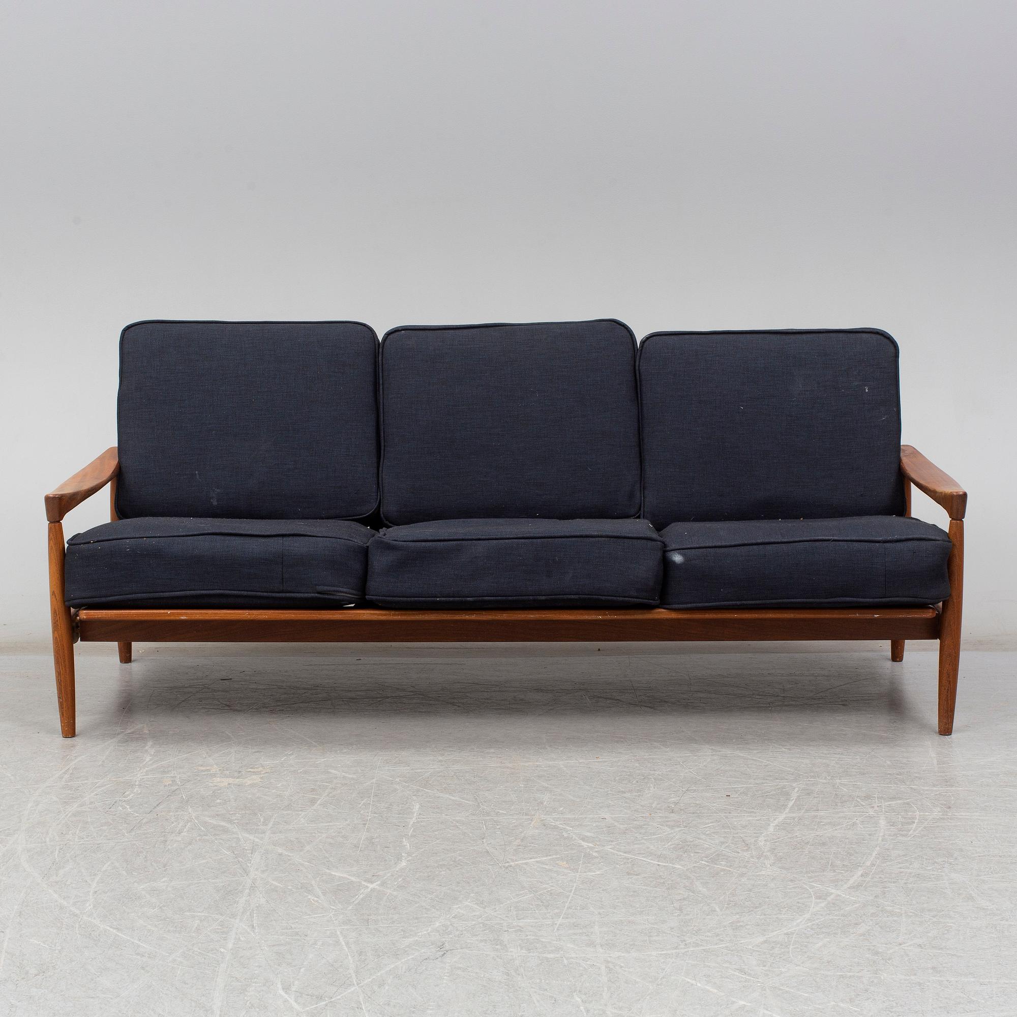 ERIK WØRTS, a 'Kolding' walnut sofa from IKEA, 1960's.