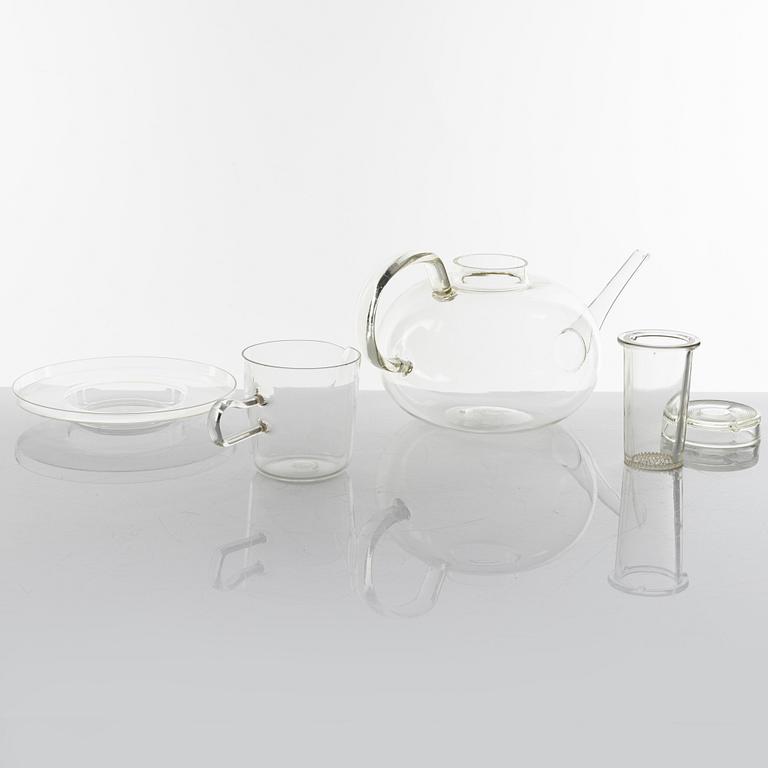 Wilhelm Wagenfeld, 22 glass service pieces, Jenaer Glaswerk, Schott & Gen, Germany.