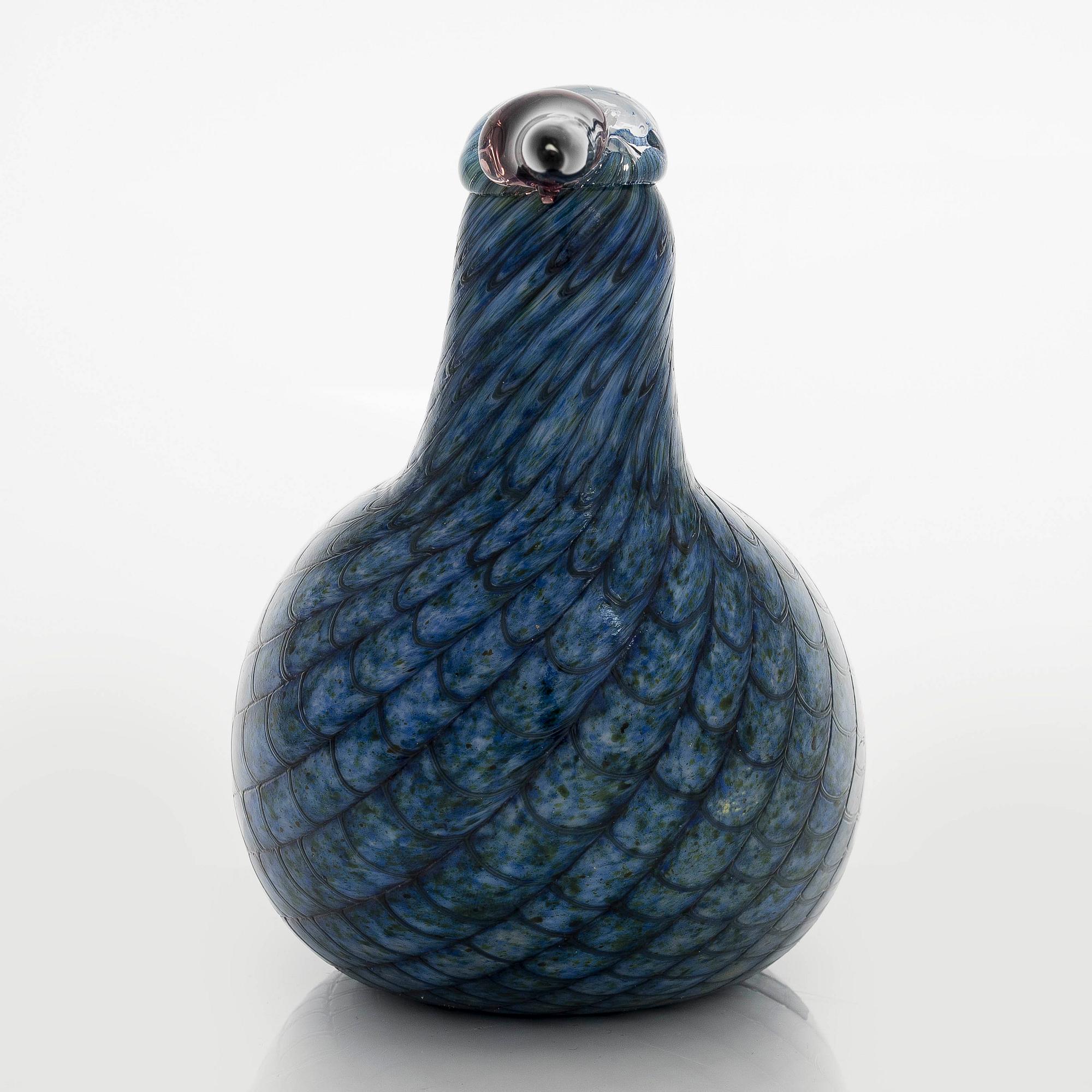 Oiva Toikka, A glass bird, 'Rusee grebe', signed O. Toikka Nuutajärvi.