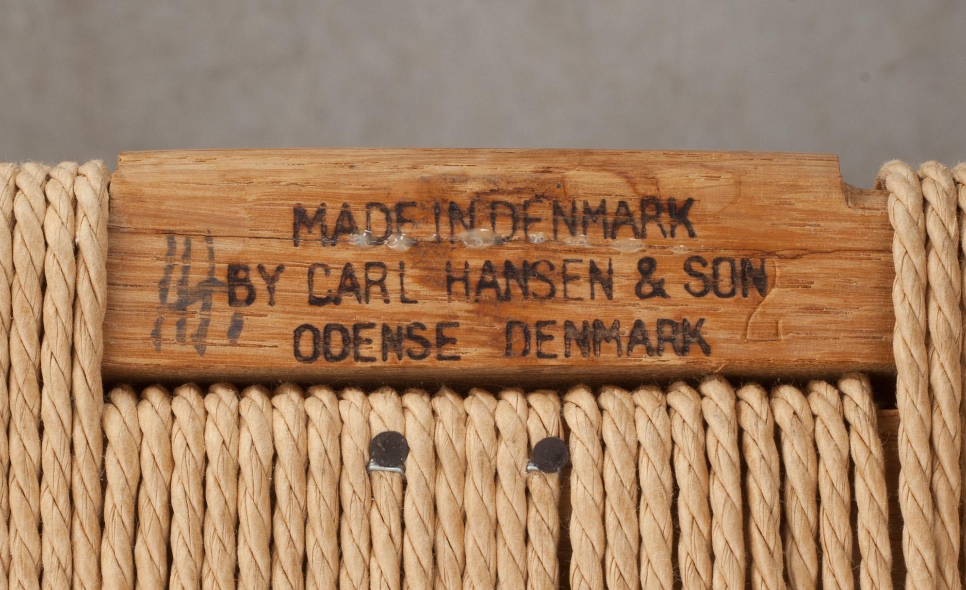 KARMSTOLAR, 4 st. "Y-stolen", Hans J. Wegner för Carl Hansen & Son, Odense. Enligt uppgift inköpta 1958.